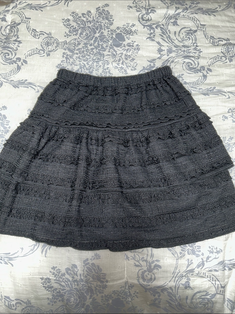 SHEIN Black Tiered A-Line Skirt